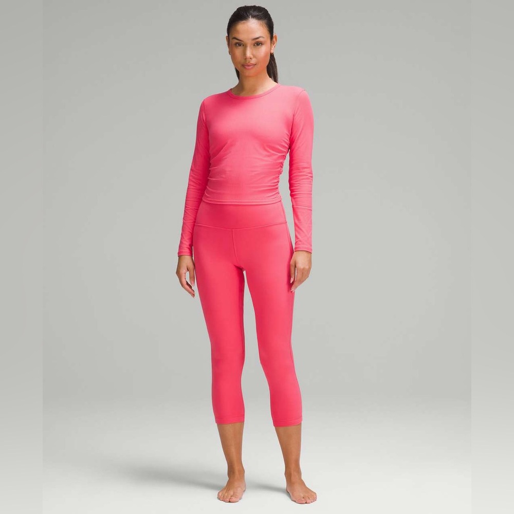 Lululemon Align High-Rise Crop 23" Double-Lined Glaze Pink 8